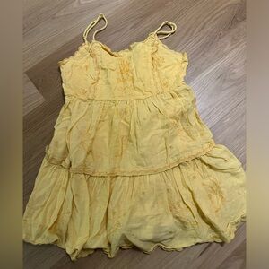 Yellow mini dress